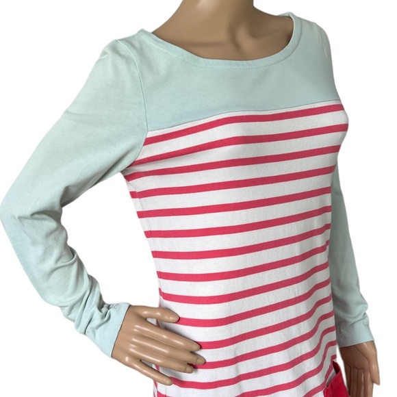 BODEN Women's Pink Striped Long Sleeve Cotton Pocket Midi Dress ~ Ladies Size 4L - Picture 3 of 8